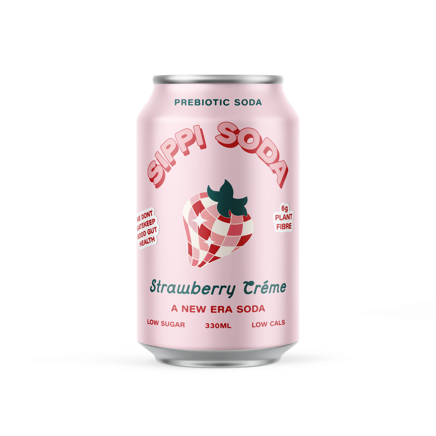 STRAWBERRY CRÈME PREBIOTIC SODA 16 PACK