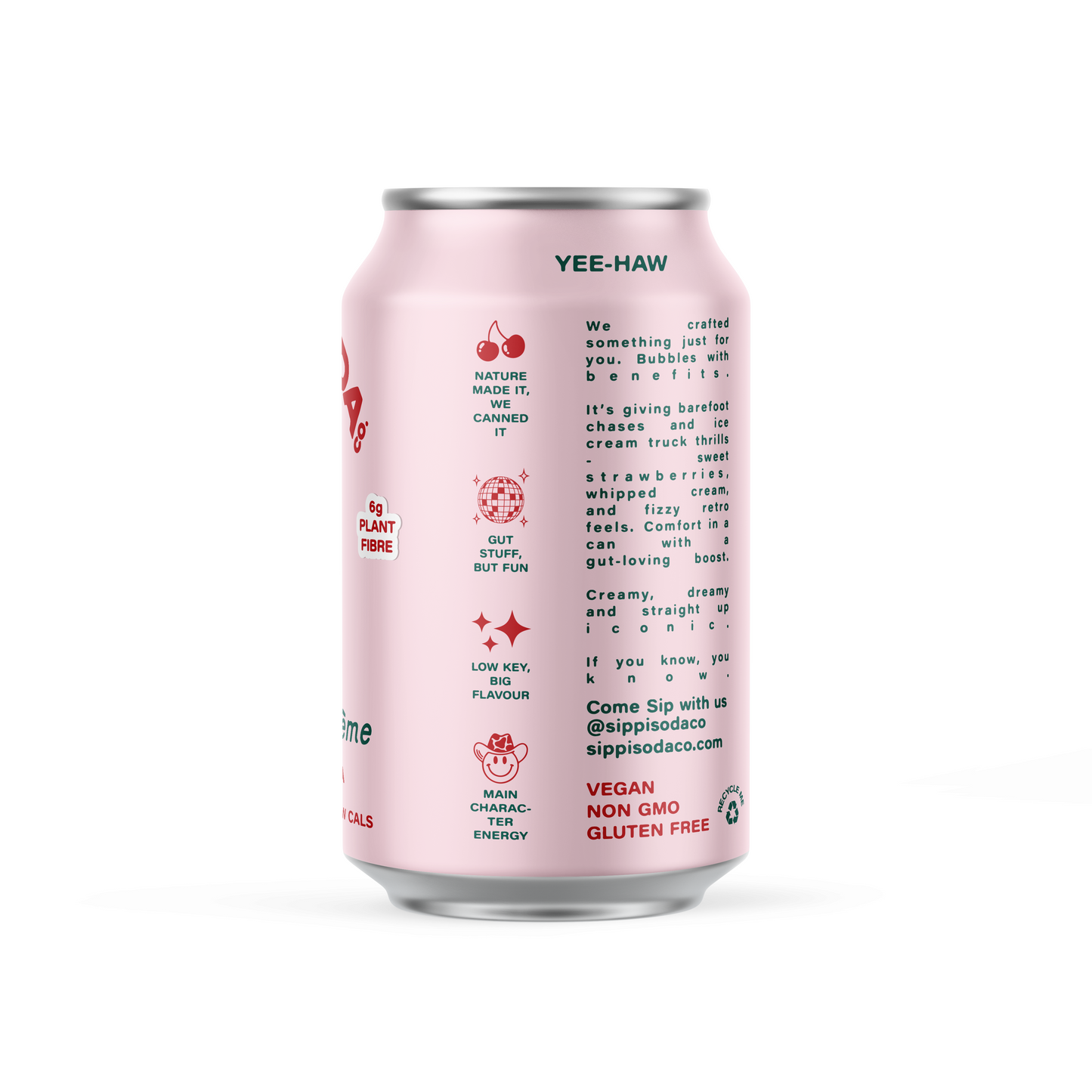 STRAWBERRY CRÈME PREBIOTIC SODA 12 PACK