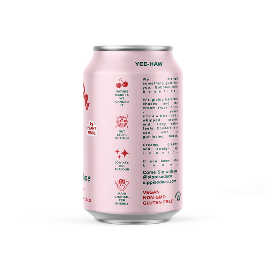 STRAWBERRY CRÈME PREBIOTIC SODA 12 PACK