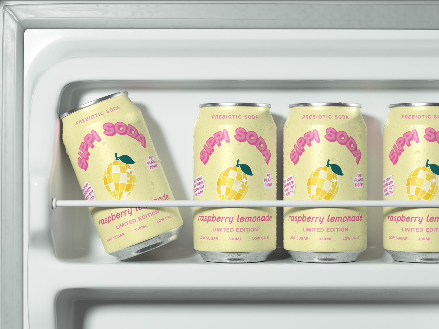 RASPBERRY LEMONADE PREBIOTIC SODA 16 PACK