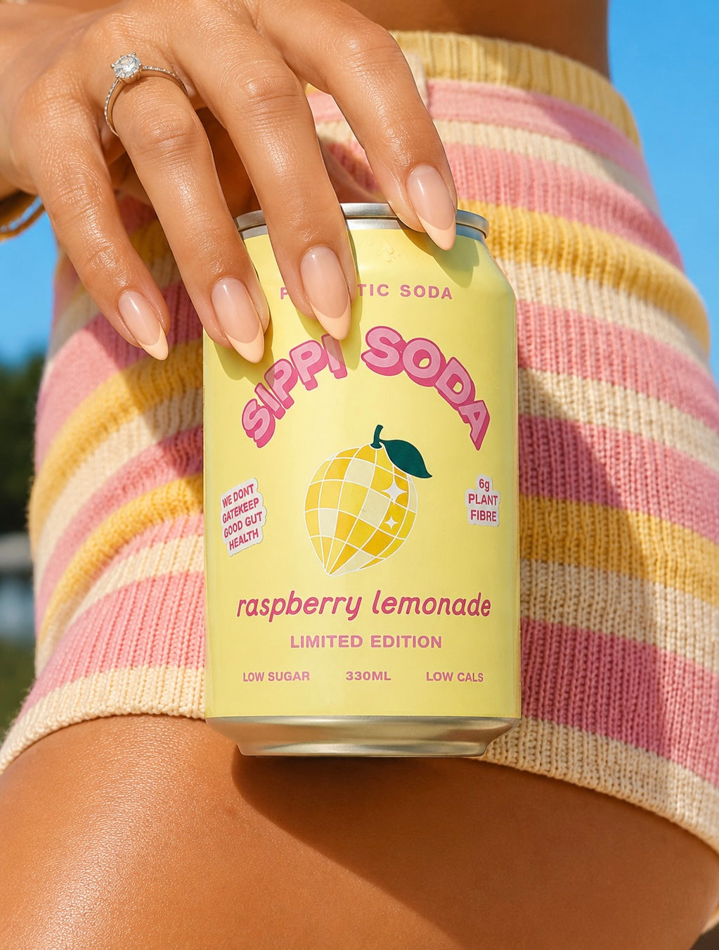 RASPBERRY LEMONADE PREBIOTIC SODA 16 PACK