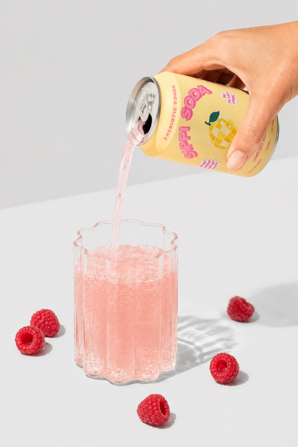 RASPBERRY LEMONADE PREBIOTIC SODA 16 PACK