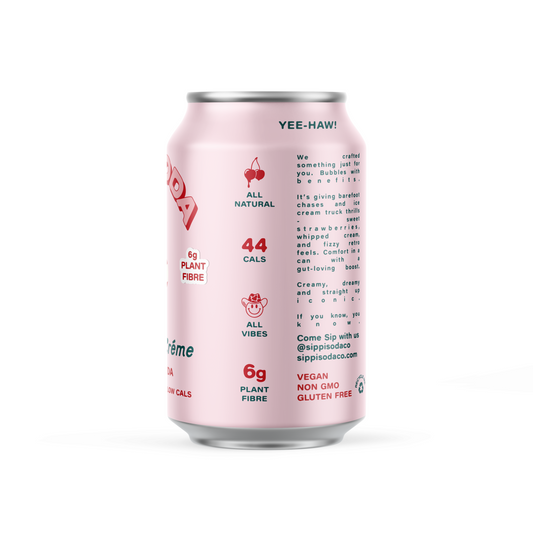 STRAWBERRY CRÈME PREBIOTIC SODA 12 PACK