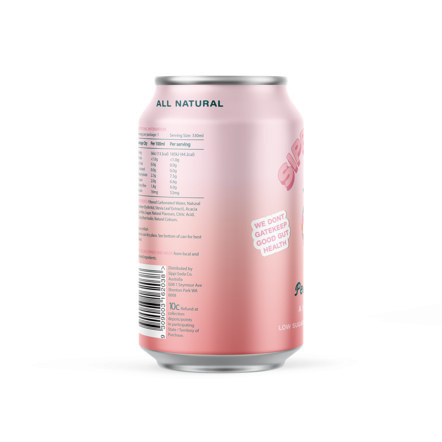PEACH DREAM PREBIOTIC SODA 16 PACK