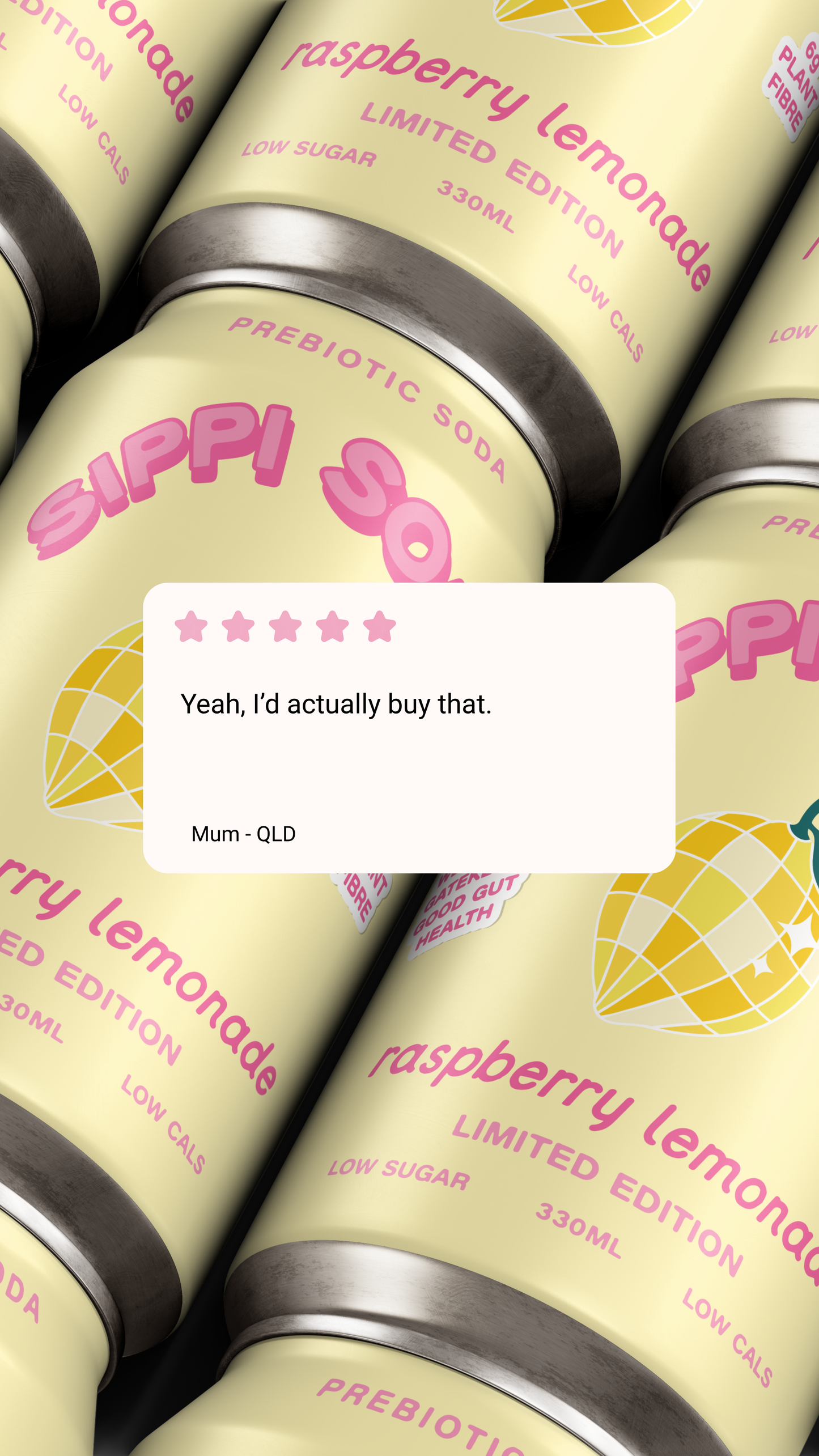 RASPBERRY LEMONADE PREBIOTIC SODA 16 PACK