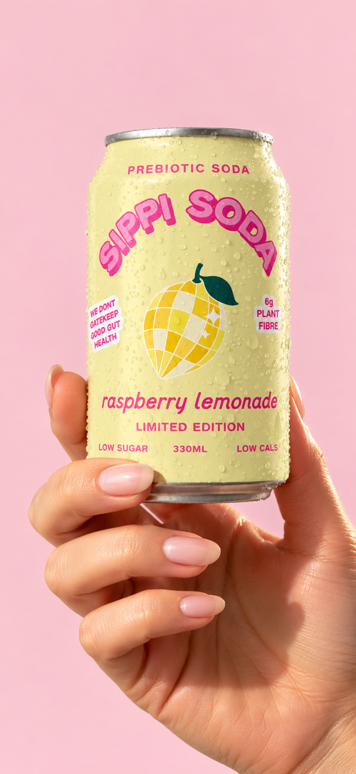 Raspberry Lemonade Prebiotic Soda | 16 Pack