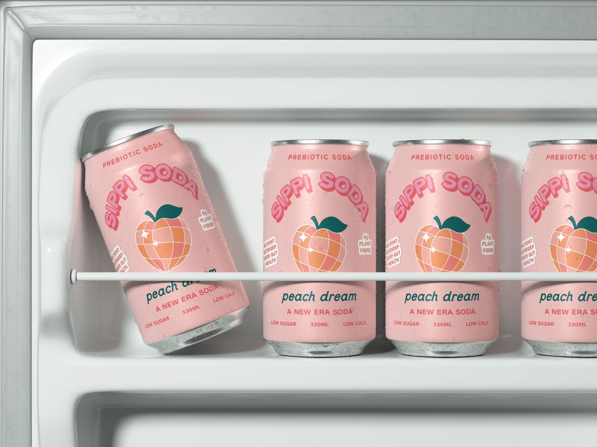 Peach Dream Prebiotic Soda | 16 Pack