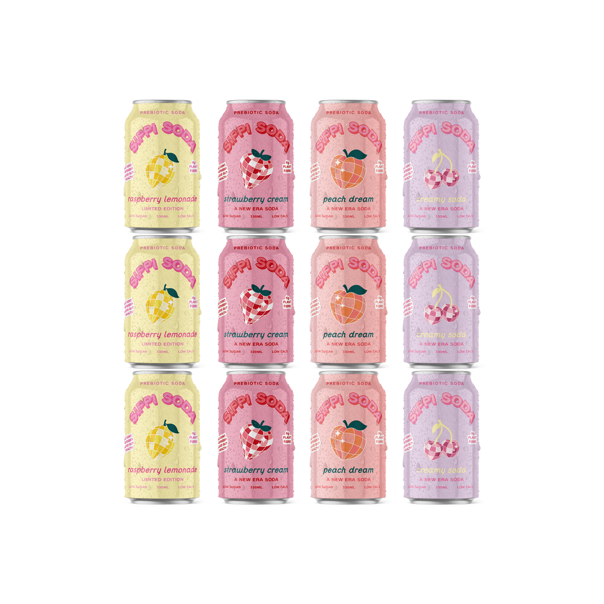 Summer Sips Prebiotic Soda Variety Pack | 12 Cans