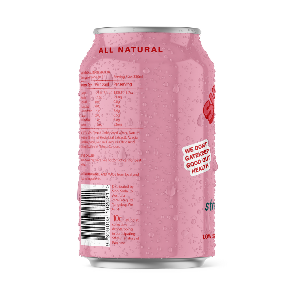 Strawberry Crème Prebiotic Soda | 16 Pack