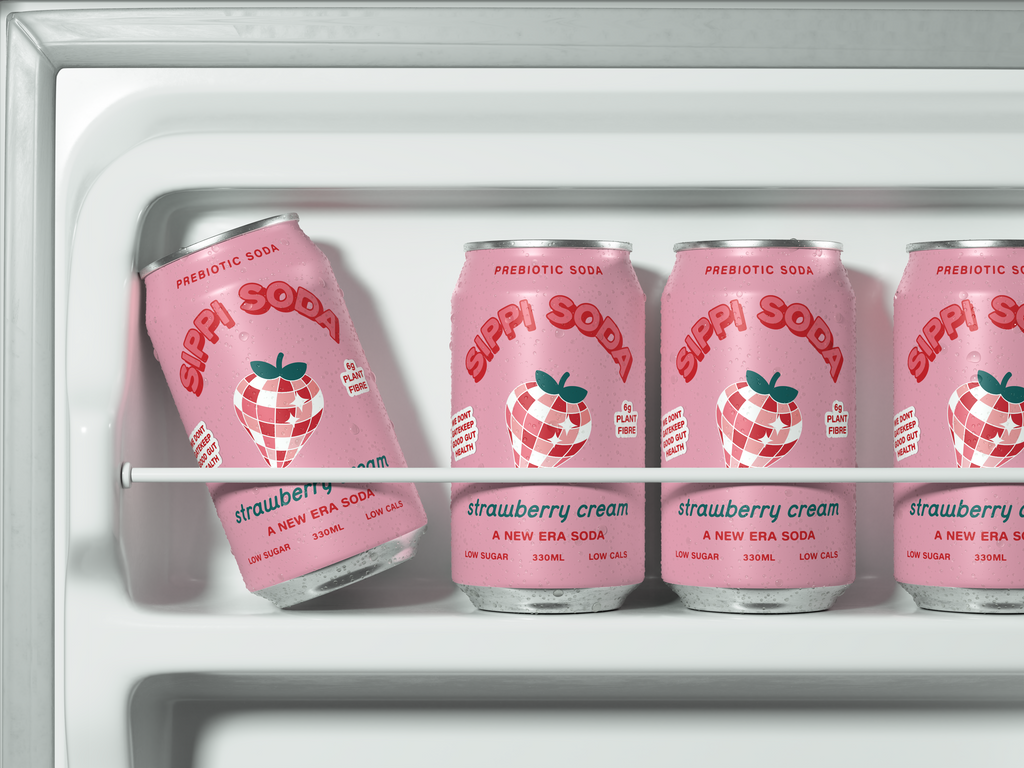 Strawberry Crème Prebiotic Soda | 16 Pack